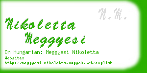 nikoletta meggyesi business card